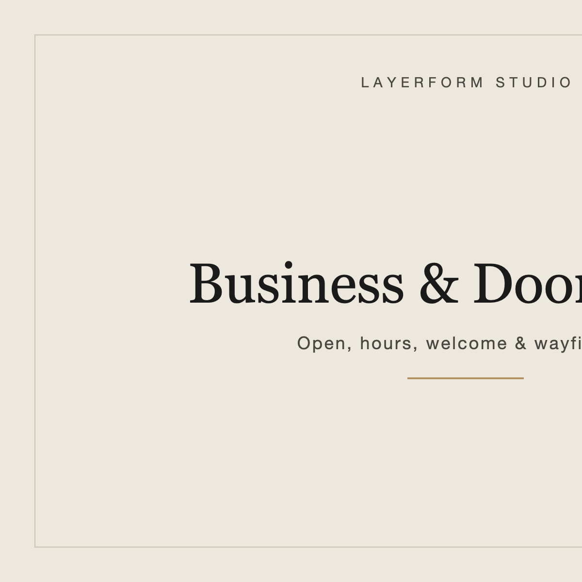 Business & Door Signs collection