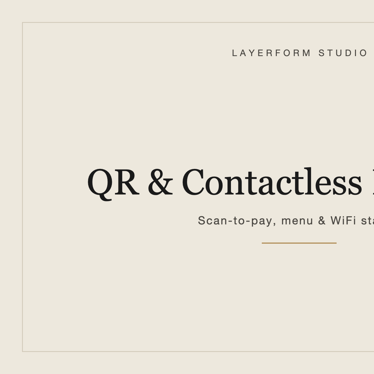 QR & Contactless Payment collection