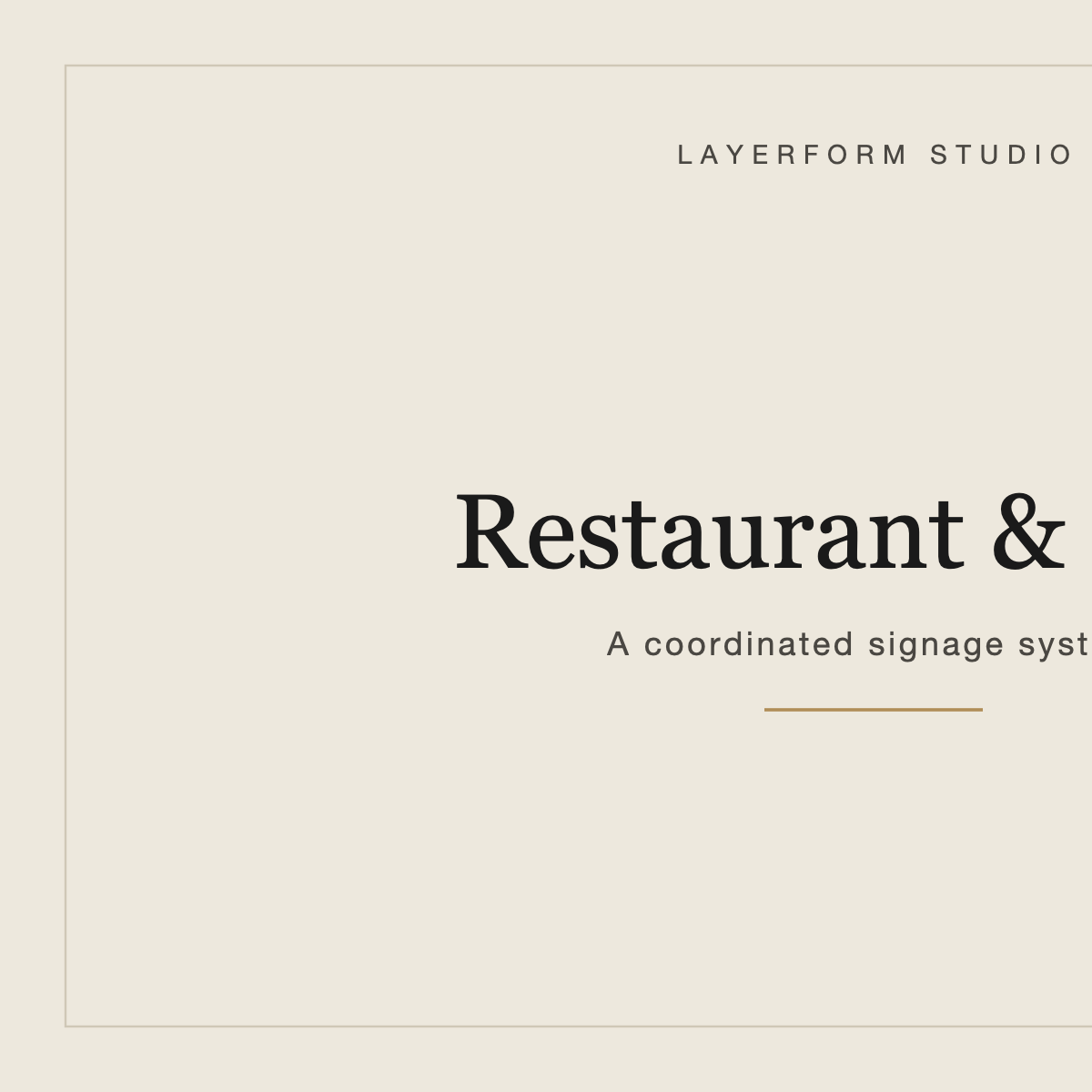 Restaurant & Café collection