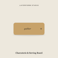 Engraved wood charcuterie and serving board by LayerForm Studio